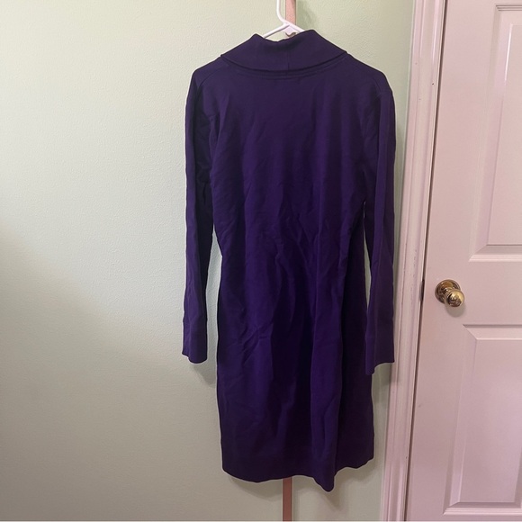 Lauren Ralph Lauren Purple dress terry knit Large - Picture 4 of 4